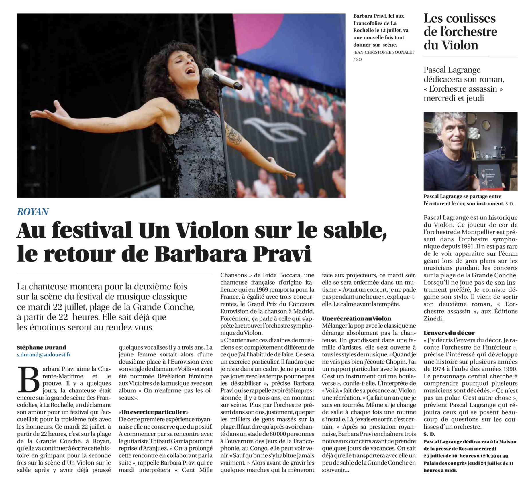 250722 article sud ouest pascal lagrange