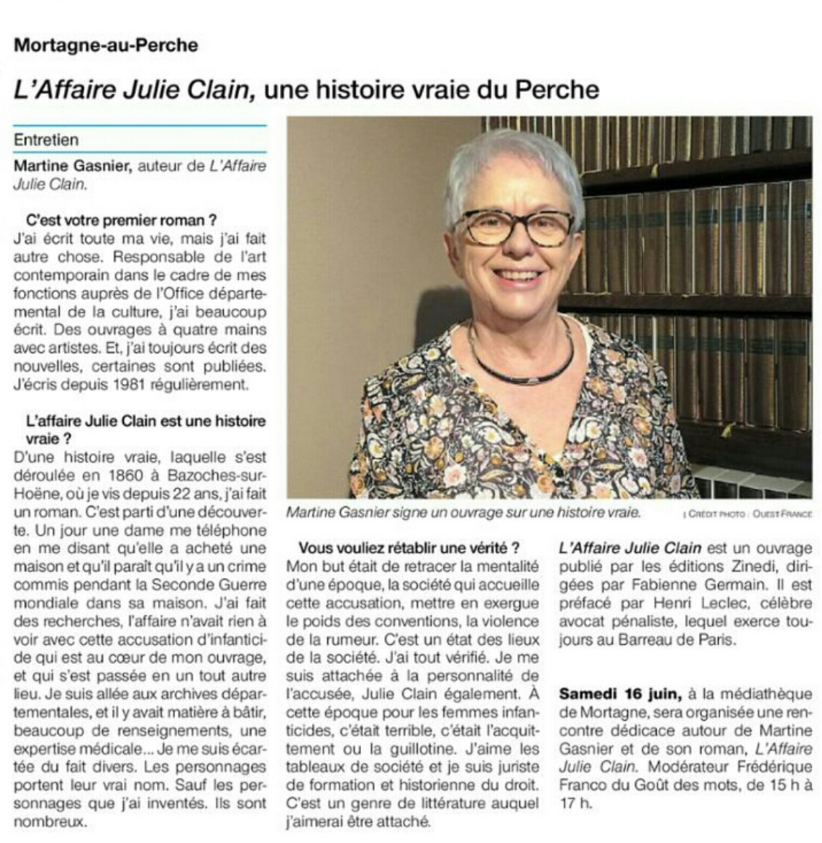 Ouest france du 12 juin 2018