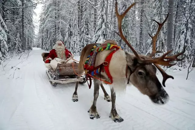 père Noël en traineau